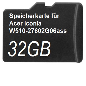 32GB Speicherkarte für Acer Iconia W510-27602G06ass