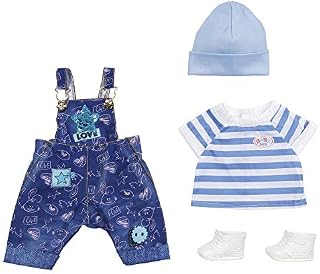 BABY born Deluxe Dungarees Toy Set for 43 cm Doll - Easy for Small Hands, Creative Play Promotes Empathy & Social Skills, For Toddlers 3 Years & Up - Includes T-Shirt, Trainers & More