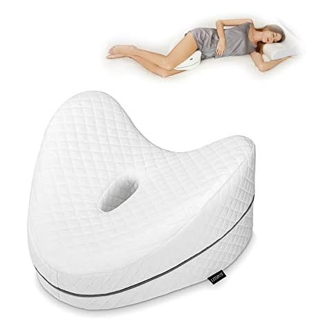 LITSPOT Kniekissen für Seitenschläfer Beinruhekissen Memory Foam Orthopädisches Kniekissen Cover