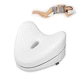 LITSPOT Kniekissen für Seitenschläfer Beinruhekissen Memory Foam Orthopädisches Kniekissen, Beinkissen zum Schlafen für stützt Hüfte, Bein, Knie, Rücken und Schwangerschaft Weiß