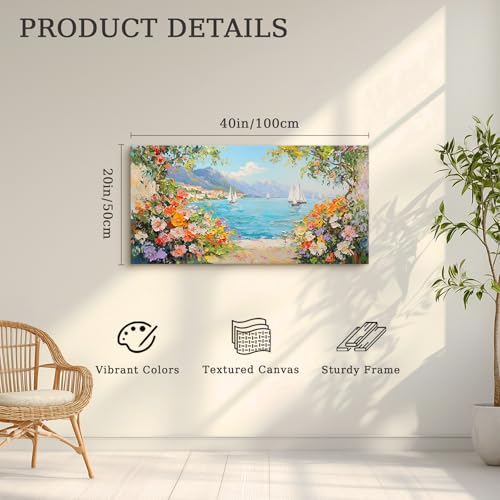 Grand impression sur toile moderne fleurs pour decoration maison chic