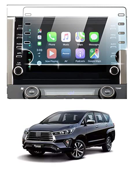 9H Touch Screen Protector Compatible for Toyota Innova Crysta/Fortuner Facelift 2021 / Innova Crysta Z Facelift Accessories 2022 GPS Infotainment Display Screen Guard Pack of 1-image-45