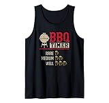 Funny BBQ Meat Cooking Timer Beer Grill Chef Barbecue Gift Tank Top