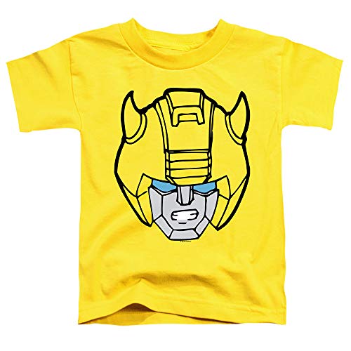 Transformers Bumblebee Head Unisex Toddler T Shirt for Boys and Girls, Large (4T) Yellow