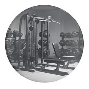 2 Pcs Glass Strong Fridge Magnets,Gym Equipment Print Funny Cute Refrigerator Magnets,Round Locker Magnets Refrigerator,Decorative Magnets for Whiteboard Office Fridge Kitchen Cabinet