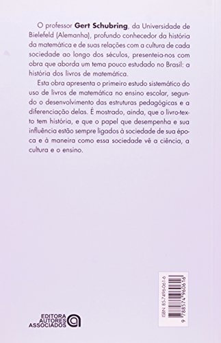 Análise Histórica de Livros de Matemática: Notas de Aula