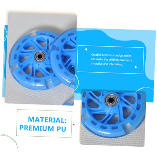 2 Piezas Ruedas Auxiliares de Equilibrio para Bicicleta con Rodamiento PU Luminiscentes para Entrenamiento para Niños y Operación Silenciosa Accesorios para Bicicleta miniatura 6
