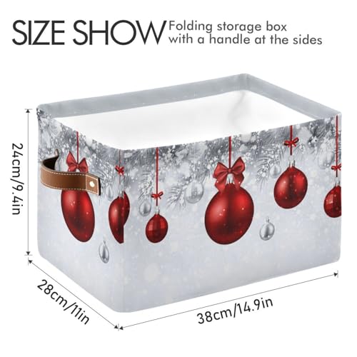senya-Christmas-Basket-New-Year-Fir-Branches-Red-Christmas-Balls-Foldable-Fabric-Collapsible-Storage-Bins-Organizer-Bag-for-Storage-Clothes senya Christmas Basket New Year Fir Branches Red Christmas Balls Foldable Fabric Collapsible Storage Bins Organizer Bag for Storage Clothes