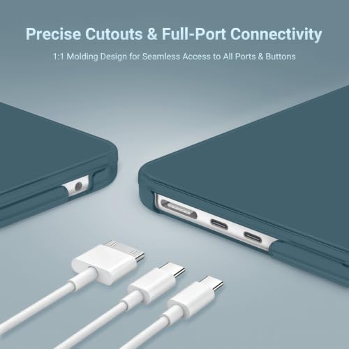 Image of MOSISO Compatible with MacBook Air 13 inch Case M5 2026 M4 2025 M3 M2 2024-2022 A3449 A3240 A3113 A2681,Hard Shell&Keyboard Cover&Screen Film&Pouch for MacBook Air 13.6 inch Case, Teal Green
