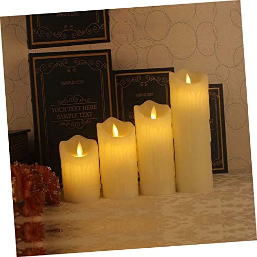 Velas LED con efecto llama titilante juego de 3 lámparas a pilas 4