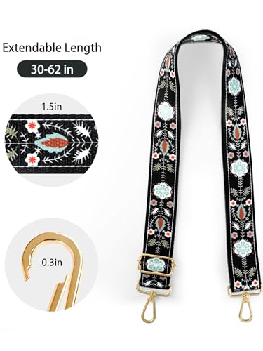 Image of Purse Straps Replacement Crossbody Straps for Purses,Wide Shoulder Strap for Bags Extender Guitar Straps for Handbags
