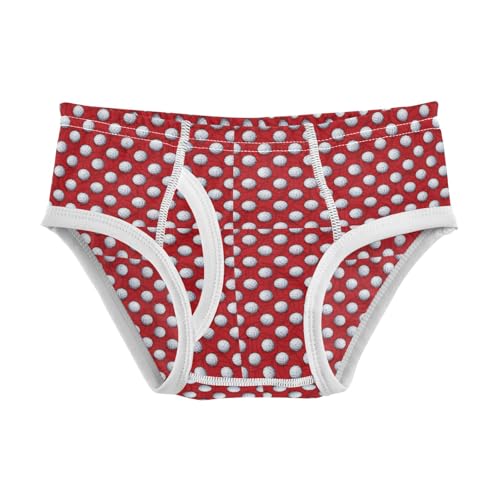Boys' Exclusive Briefs Toddler Underwear 95% Combed Cotton Boxerbriefs 2T Red and White Polka Dot 45