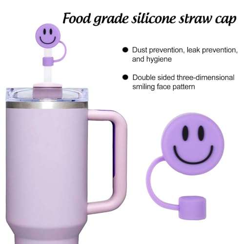 Housse de paille 10mm en silicone violet clair Whaline pour gobelet