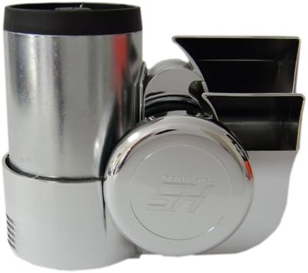 Bocina de aire Euro Blast 12 voltios volumen alto plateada cromada para motocicletas Harley Davidson y otras motos fabricado en Italia 139db