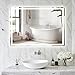 ROOMTEC 42x30 Inch Led Mirror for Bathroom,Backlit Lighted,Anti-Fog, Dimmable, Vertical & Horizontal Mount (Square-42 * 30