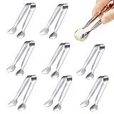 8 PCS 4 Inch Sugar Cube Tongs,Mini Ice Tongs,Stainless Steel Appetizer Tongs for Tea Party Coffee Bar Kitchen
