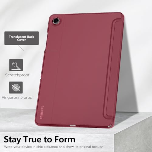 Image of MoKo for Samsung Galaxy Tab A11 Plus / A11+ Case 11 Inch 2026, Galaxy Tab A9 Plus / A9+ Case 11 Inch 2024, Slim Stand Hard PC Translucent Back Shell Smart Cover, Auto Wake /Sleep, Rose Brown