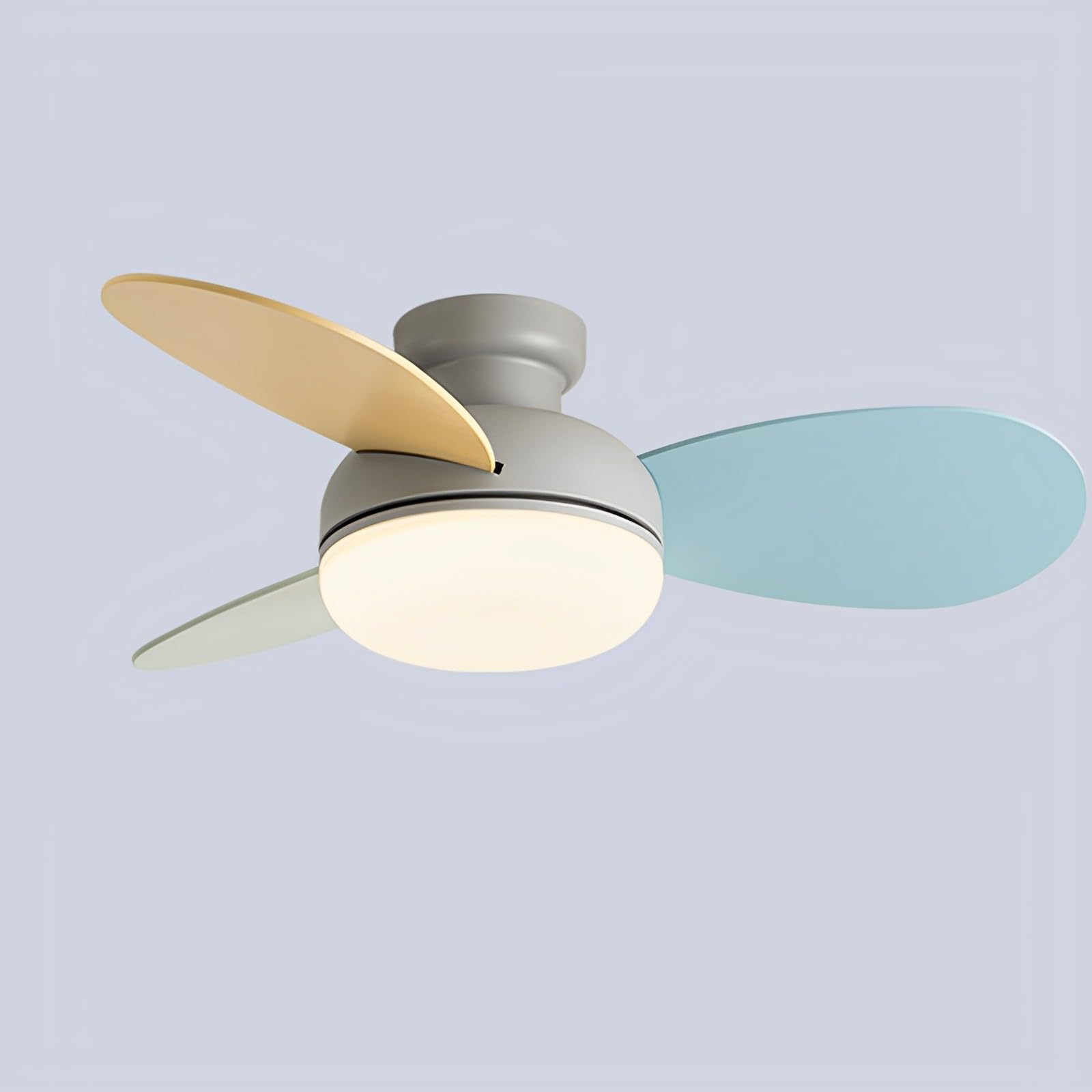 HXYSXHJUO Modern Quiet Ceiling Fan with Light 24W LED Lighting Remote 6 Speed Fans Plywood Blades Indoor for Study Room Living Bedroom