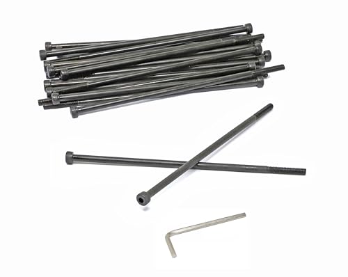 Image of iexcell 20 Pcs M4 x 130mm Partially Threaded Thread Pitch 0.7 mm Alloy Steel 12.9 Grade Hex Socket Head Cap Screws Bolts Kit, Black Oxide Finish