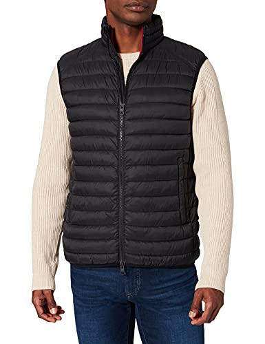 Steppweste Herren Mikrofaser schwarz Uni & Uninah