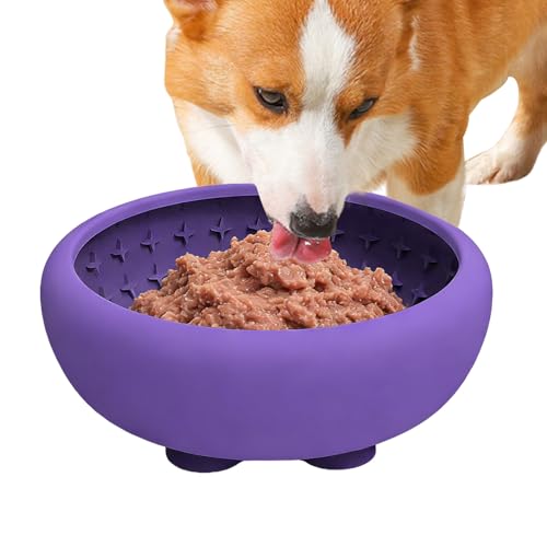 Bandeja antiglotonería: bandeja para mascotas de silicona antideslizante, estación de alimentación estable, accesorio práctico y duradero para comidas para perros, solución de nutrientes higiénica