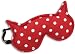 Produktbild Leschi SCHLAFMASKE lichtdicht für erholsamen Schlaf/Augenmaske mit Kühlkissen/Schlafbrille kühlend und wärmend, aus Baumwolle/Reisegeschenk für Frauen, Kinder, Mädchen/Katze Luna, rot