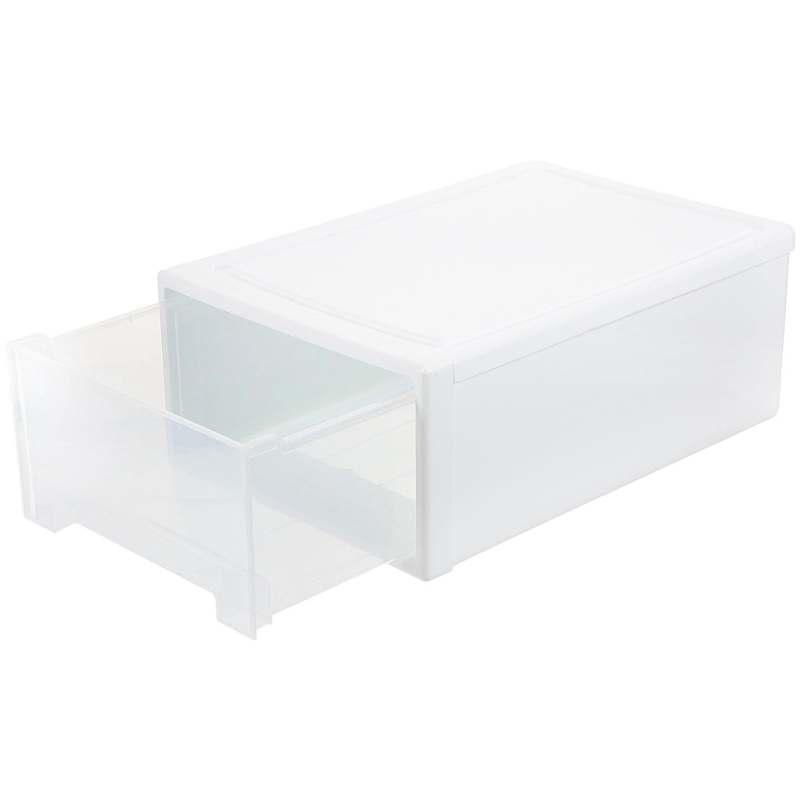 Große Kunststoff Aufbewahrungsbox mit Schublade 13L Weiß Unterwäsche und Kleinteile Organizer für Schlafzimmer und Reisen