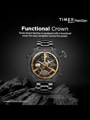 Image of TIMEX Smart NexGen 1.43 inch(3.6cm) AMOLED Display with Functional Crown and BT Calling Smartwatch for Unisex - TWTXW700T