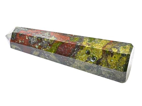 Image of Amazing Gemstone Dragon Bloodstone Crystal Towers - Natural Healing Crystal Point Obelisk for Reiki Healing and Crystal Grid (2 inch to 3 inch INCH)