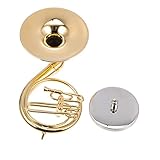 Warmhm Modèle De Sousaphone Mini 13 Cm Doré en Métal Décoration Réaliste De Bureau Su...