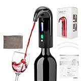 【Aireación con un Clic】: Con un simple dispositivo de ventilación, con un simple clic, su vino tinto será transportado a su copa. En este proceso de pocos segundos, el vino tinto se mezcla completamente con oxígeno para completar la decantación y desarrollar a fondo el sabor encorpado del vino tinto, dejando una buena impresión para usted y sus invitados.