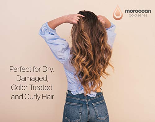 Gold Series Treatment Mask – Deep Hydrating Argan Oil Hair Mask for Dry, Damaged, Color Treated and Curly Hair Enriched with Keratin – Sulfate Free Natural Hair Repair Treatment, 8.45oz