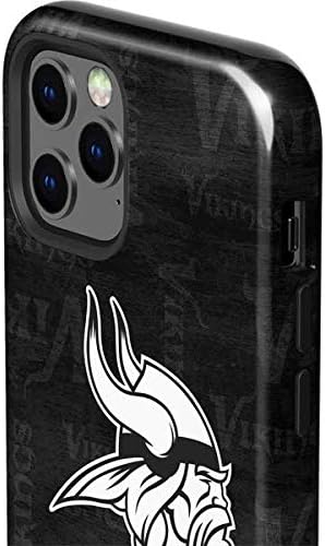 Skinit Impact Phone Case Compatible with iPhone 12 Pro Max - Officially Licensed NFL Minnesota Vikings Black & White Design