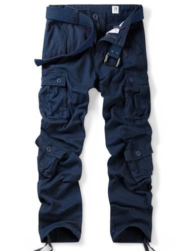 Military Tactical Combat With 8 Pockets Hiking Dark Blue 36