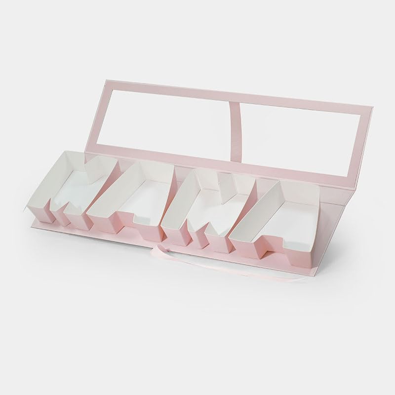 Geoto 17.3"x6"x2" Pink/Red/White Creative Mother's Day Gift Packaging Idea Fillable MOM Letter Shaped Gift Boxes(Pink)
