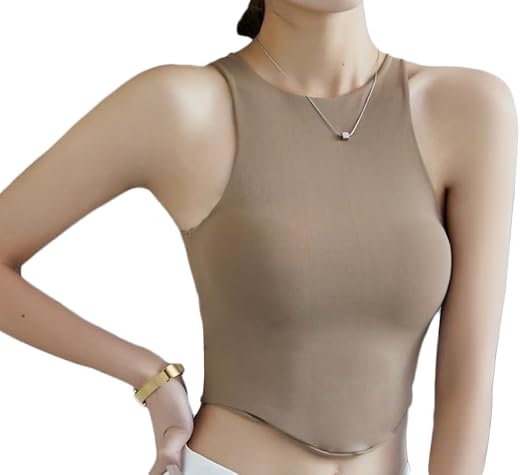 Luella High-End Camisole for Women and Girls Stretch Seamless Tang Top Built in Bra Free Size Fits S-L