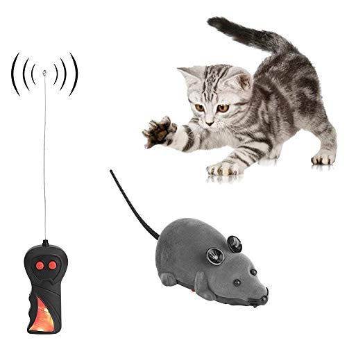 Wireless Electronic Remote Control Mouse Mice Pet Toy,for Cat Dog Funny Mice Novelty Gift Pet Toy (Brown)