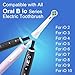 iO Brush Heads Compatible with Oral B iO Toothbrush Head, for Oral B iO 2 3 4 5 6 7 8 9 10 Series Electric Toothbrushes, Deeper Plaque Removal, Black/White, 8 Pack