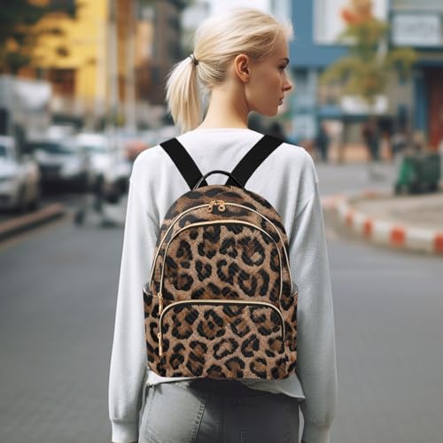 Image of senya Black Leopard Women Backpack Purse Travel Daypack Shoulder Bag