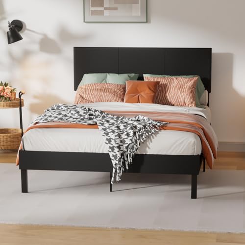 Jaxguom Polsterbett 140x200cm Bett Bettrahmen Doppelausführung Bettrahmen mit Lattenrost Holzlatten