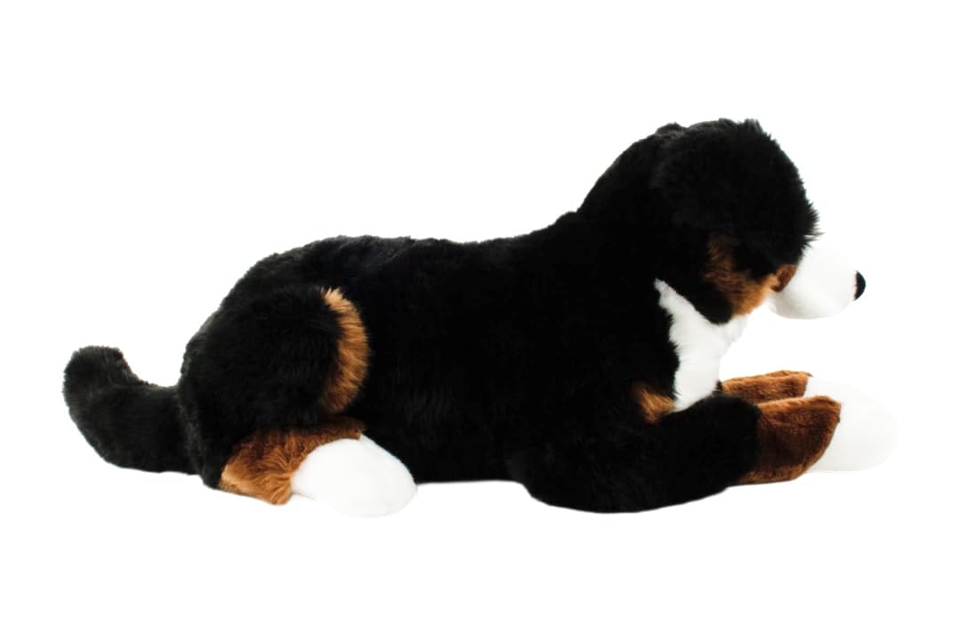 Teddys Rothenburg Kuscheltier Berner Sennenhund groß liegend schwarz braun weiß 90 cm großer Plüschhund by Uni-Toys