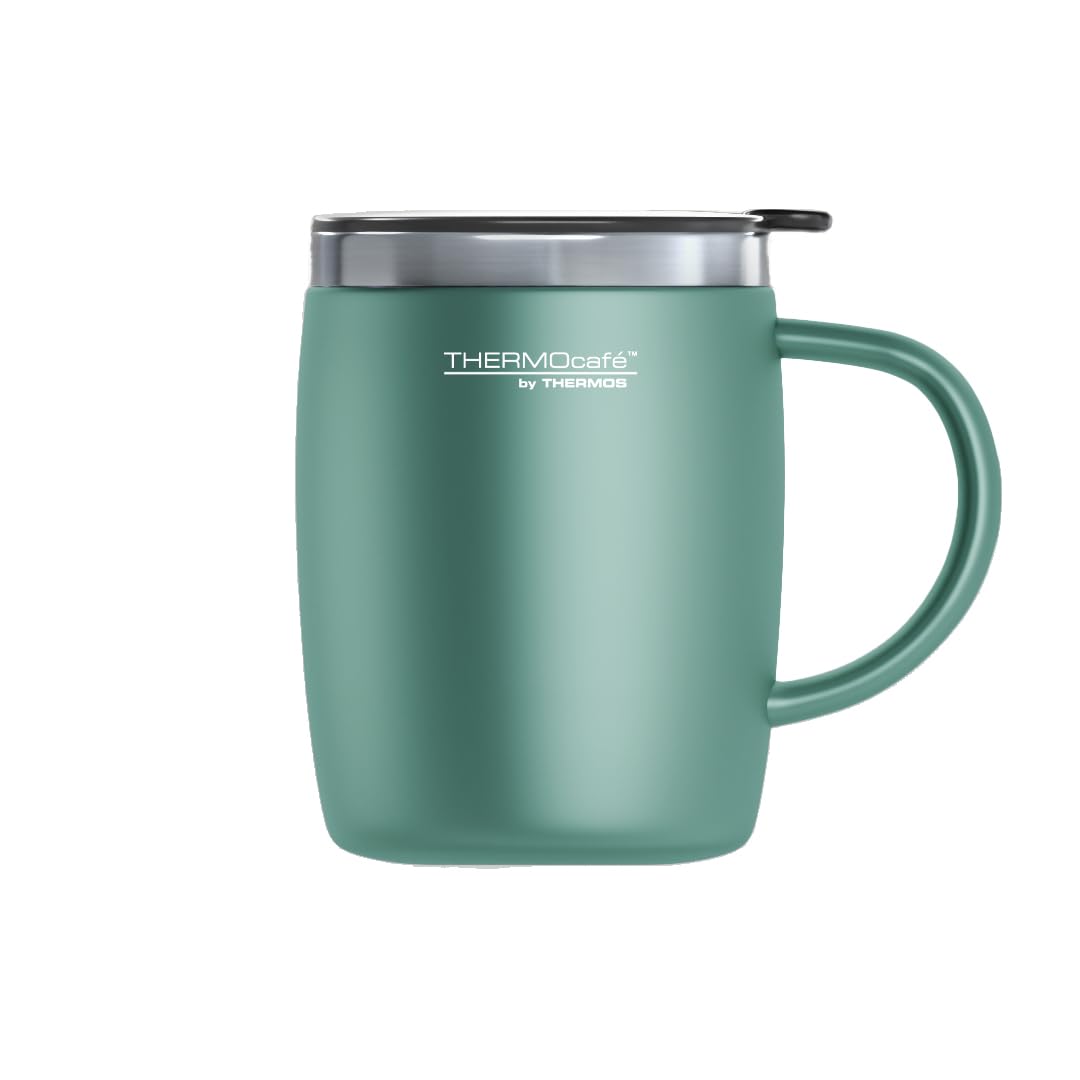 THERMOcafè by Thermos Desk Mug, Plastic, Duck Egg, 1 Count (Pack of 1)