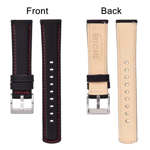 Image of Ritche Sailcloth Watch Band Quick Release Watch Strap Compatible with Samsung Galaxy Watch 6 Band Classic 43mm 47mm 40mm 44mmTimex / Seiko /Fossil /Citizen Watch Bands for Men Women