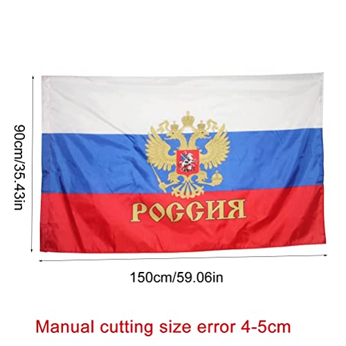 Flag Russia Flag 27 x 18 x 2 90 x 150 cm Russia National Flag Polyester Flag Banner for Office Activities Festival Home Decor Russia Country Flag - Image 2