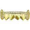 Psivika Gold Single Shiny Teeth Grillz 6 Bottom Grillz Set Hip Hop Teeth Grills