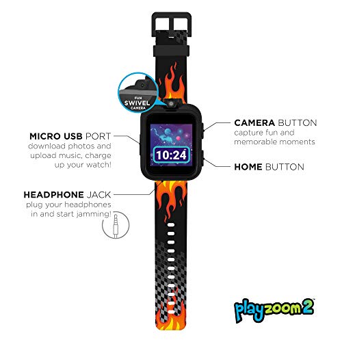 Smartwatch for Kids with Swivel Selfie Camera, STEM Learning, 20+ Games, Audio Bedtime Stories, Store Music for Kids Toddlers Boys Girls - Playzoom 2 - Thumbnail 3