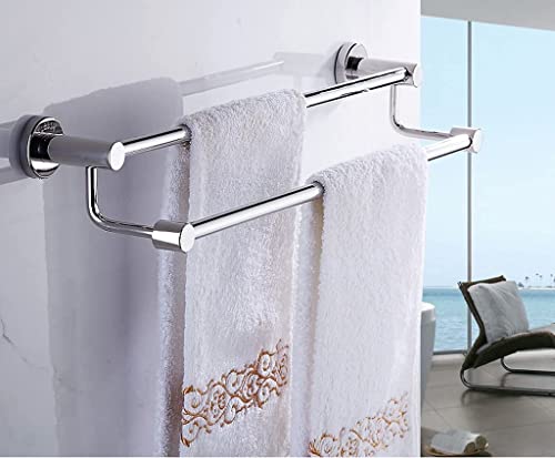 Porte-serviettes double pôle en acier pour salle de bain moderne