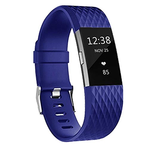 Replacement Bands for Fitbit Charge 2, Silicone Adjustable Classic Bands for Fitbit Charge 2,Women Men