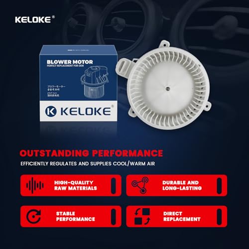 Image of KELOKE Front HVAC Heater Blower Motor Fan with Brushless Motor Compatible with Toyota Sequoia 2008-2022, Sienna 2011-2020, Front Side, Replace# 700298 871030C051