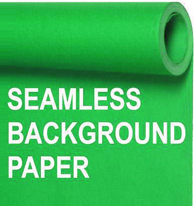 Seamless Photo Background Paper Roll Chroma Key Green, 53 Inches Wide x 36 Feet Long